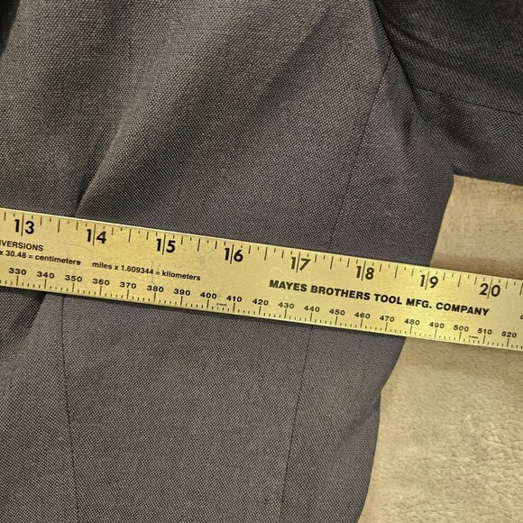 Books Brothers Womens10 Blue linen blend skirt suit lined fancy buttons notched - Picture 10 of 16